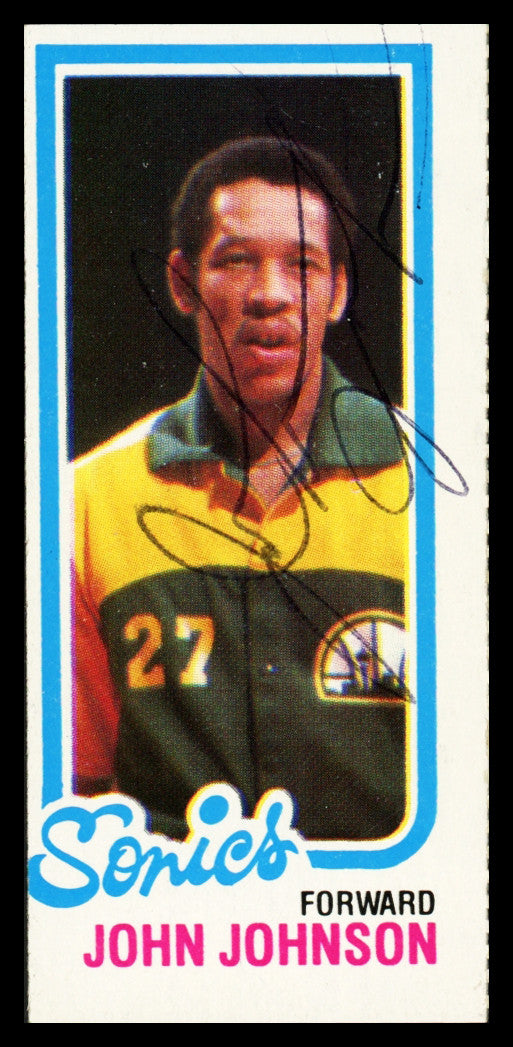John Johnson Autographed 1980-81 Topps Card #230 Seattle Supersonics SKU #259847