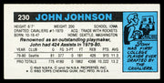John Johnson Autographed 1980-81 Topps Card #230 Seattle Supersonics SKU #259848