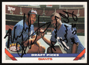 Michael Strahan & Marcus Buckley Autographed 1993 Topps Rookie Card #275 New York Giants SKU #260107