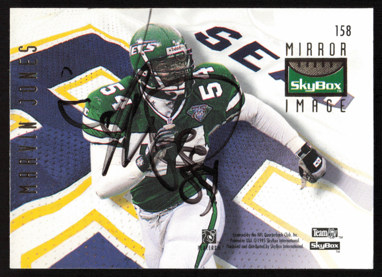 Junior Seau & Marvin Jones Autographed 1995 Skybox Mirror Image Card #158 SKU #260108