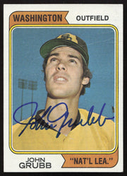 John Grubb Autographed 1974 Topps Error Card #32 Washington NL SKU #260118