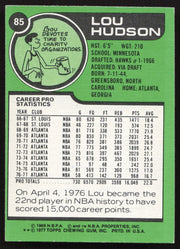 Lou Hudson Autographed 1977-78 Topps Card #85 Atlanta Hawks SKU #260120