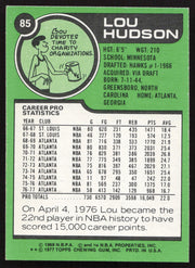 Lou Hudson Autographed 1977-78 Topps Card #85 Atlanta Hawks SKU #260121