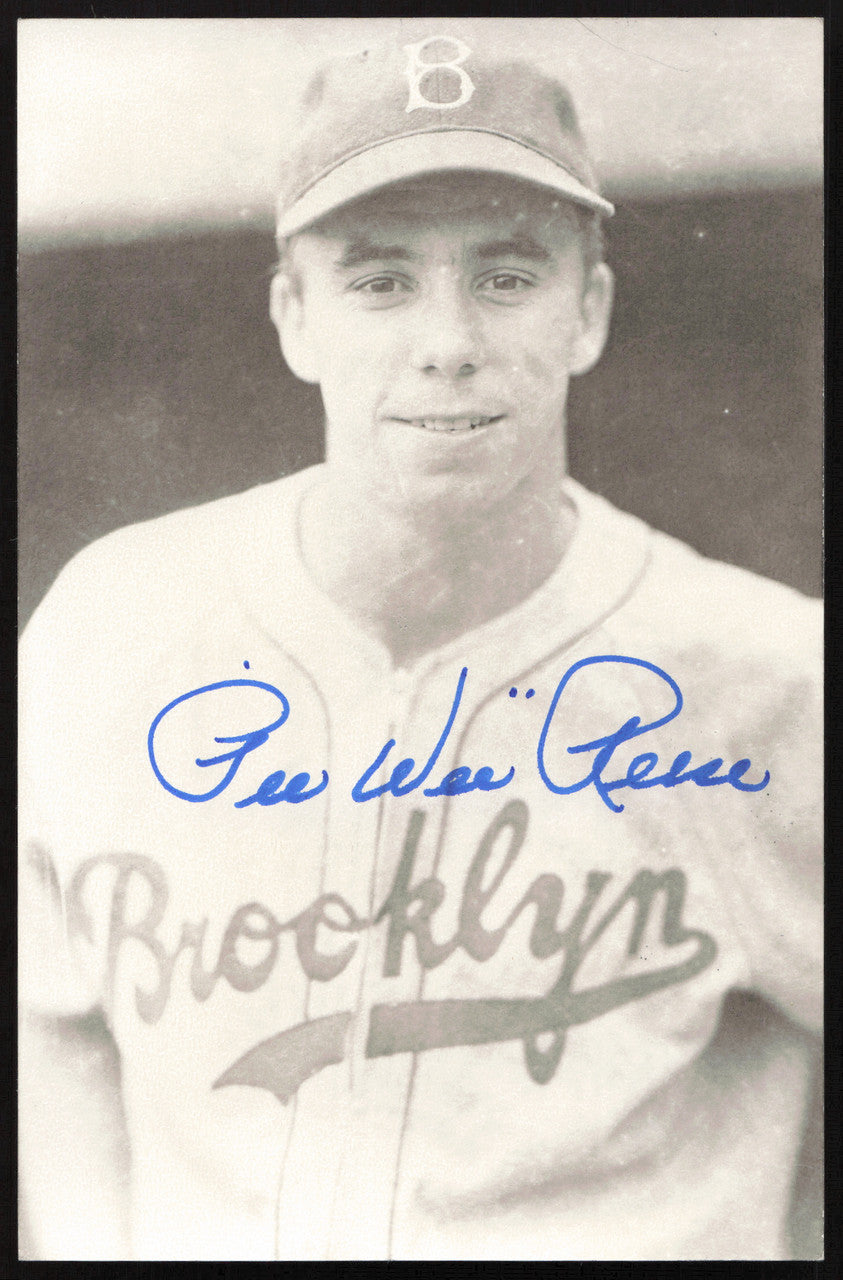 Pee Wee Reese Autographed 3.5x5.5 Postcard Brooklyn Dodgers SKU #260135