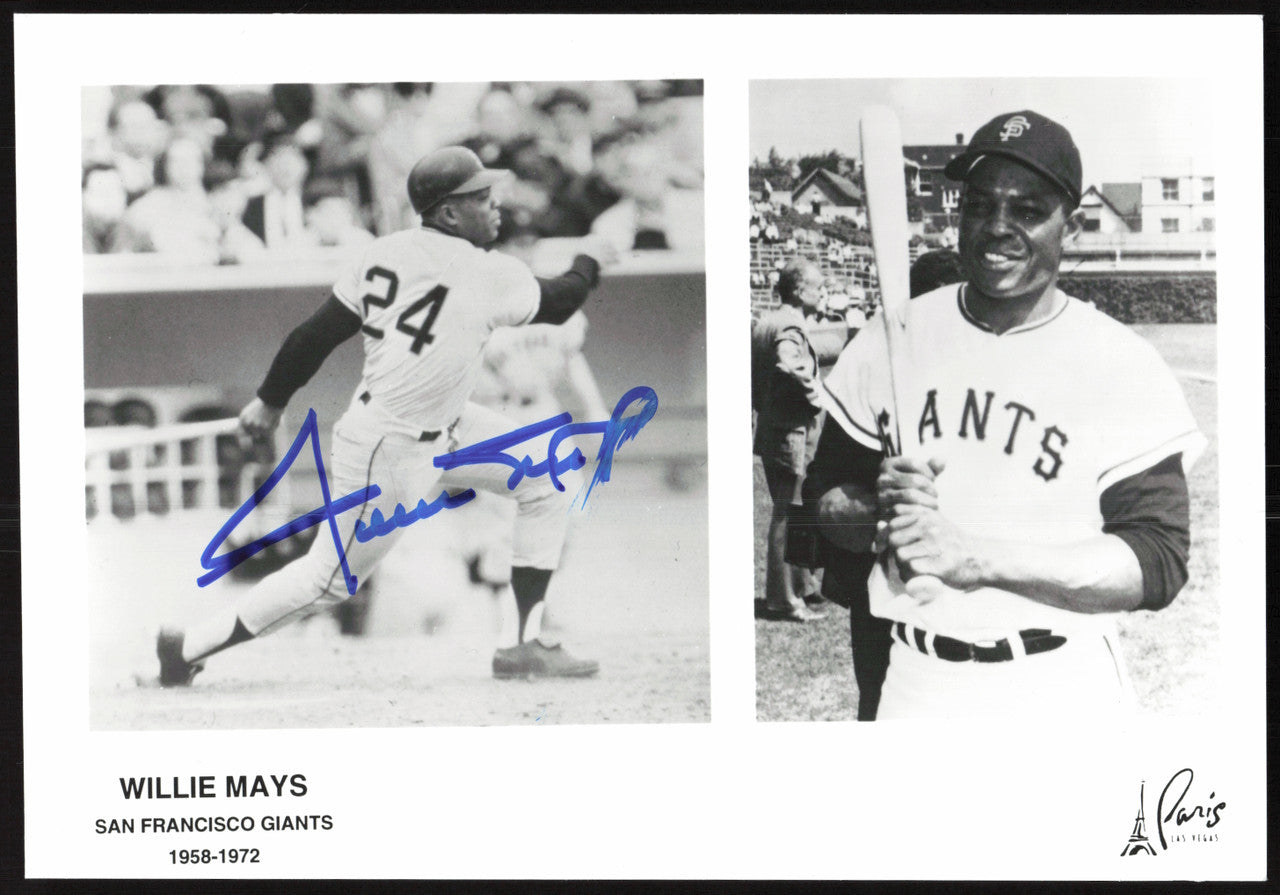 Willie Mays Autographed 5x7 Photo San Francisco Giants SKU #260137