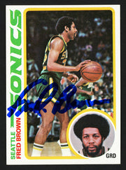 Downtown Fred Brown Autographed 1978-79 Topps Card #59 Seattle Supersonics Stock #260138