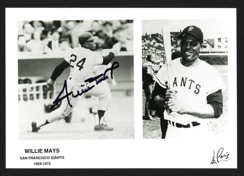 Willie Mays Autographed 5x7 Photo San Francisco Giants Stock #260142