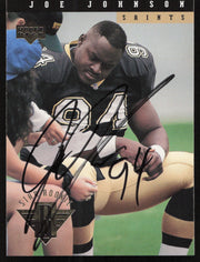 Joe Johnson Autographed 1994 Upper Deck Rookie Card #23 New Orleans Saints SKU #260202