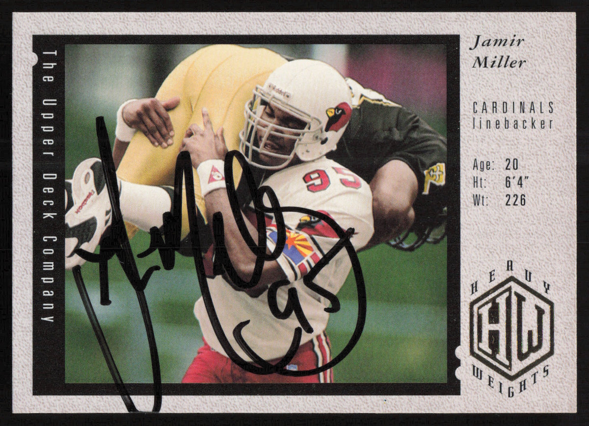 Jamir Miller Autographed 1994 Upper Deck Rookie Card #31 Arizona Cardinals SKU #260205
