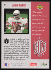 Jamir Miller Autographed 1994 Upper Deck Rookie Card #31 Arizona Cardinals SKU #260205