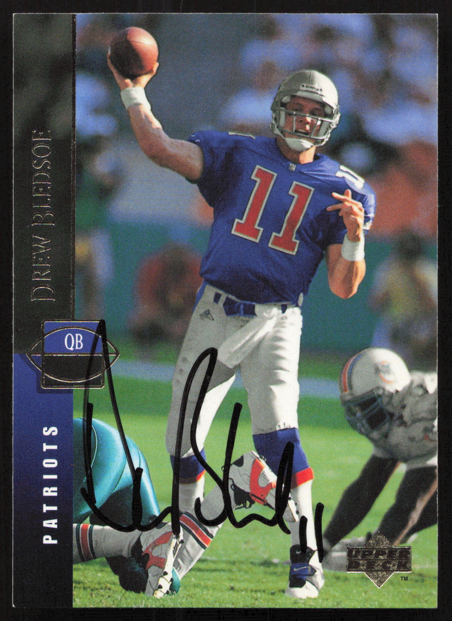 Drew Bledsoe Autographed 1994 Upper Deck Card #168 New England Patriots SKU #260206