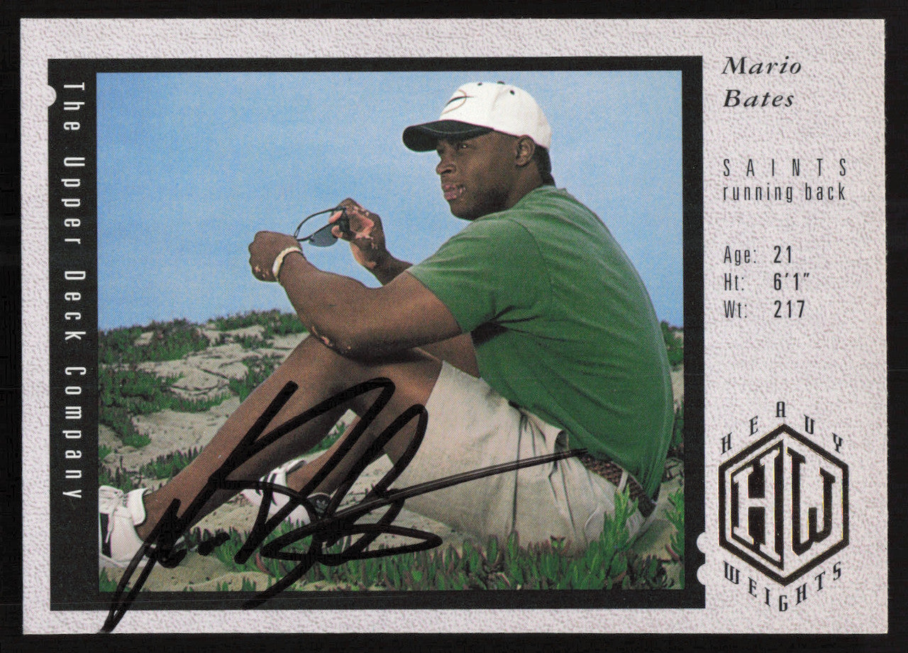 Mario Bates Autographed 1994 Upper Deck Rookie Card #39 New Orleans Saints SKU #260209