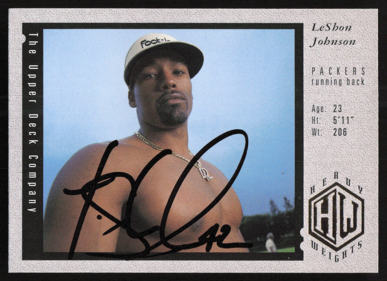 Leshon Johnson Autographed 1994 Upper Deck Rookie Card #38 Green Bay Packers SKU #260210