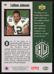 Leshon Johnson Autographed 1994 Upper Deck Rookie Card #38 Green Bay Packers SKU #260210