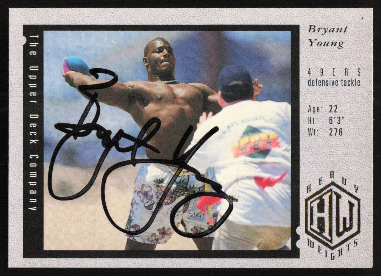Bryant Young Autographed 1994 Upper Deck Rookie Card #36 San Francisco 49ers SKU #260211