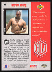 Bryant Young Autographed 1994 Upper Deck Rookie Card #36 San Francisco 49ers SKU #260211