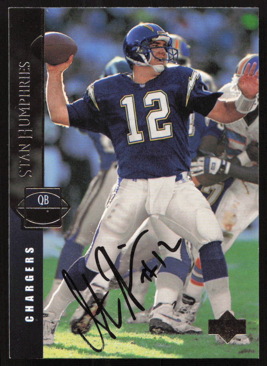 Stan Humphries Autographed 1994 Upper Deck Card #324 San Diego Chargers SKU #260212