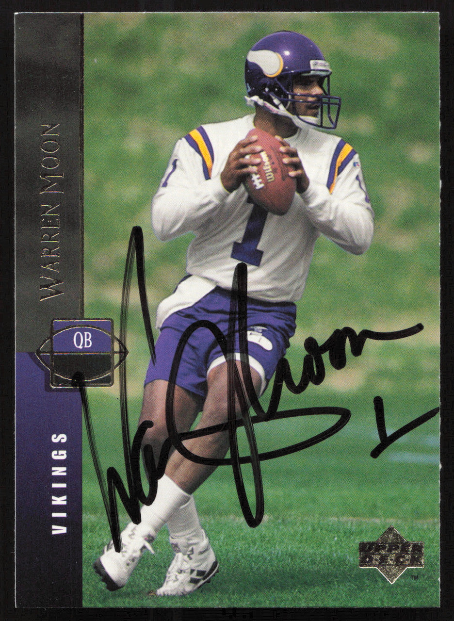 Warren Moon Autographed 1994 Upper Deck Card #42 Minnesota Vikings SKU #260214