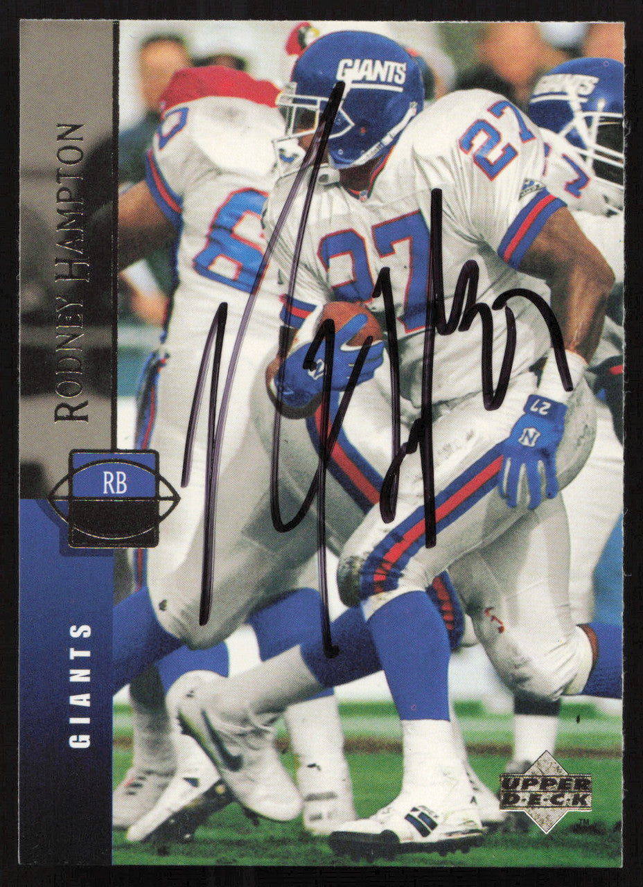 Rodney Hampton Autographed 1994 Upper Deck Card #230 New York Giants SKU #260220