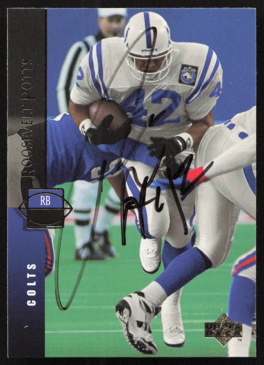 Roosevelt Potts Autographed 1994 Upper Deck Card #252 Indianapolis Colts SKU #260225