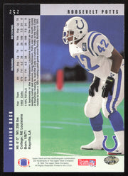 Roosevelt Potts Autographed 1994 Upper Deck Card #252 Indianapolis Colts SKU #260225