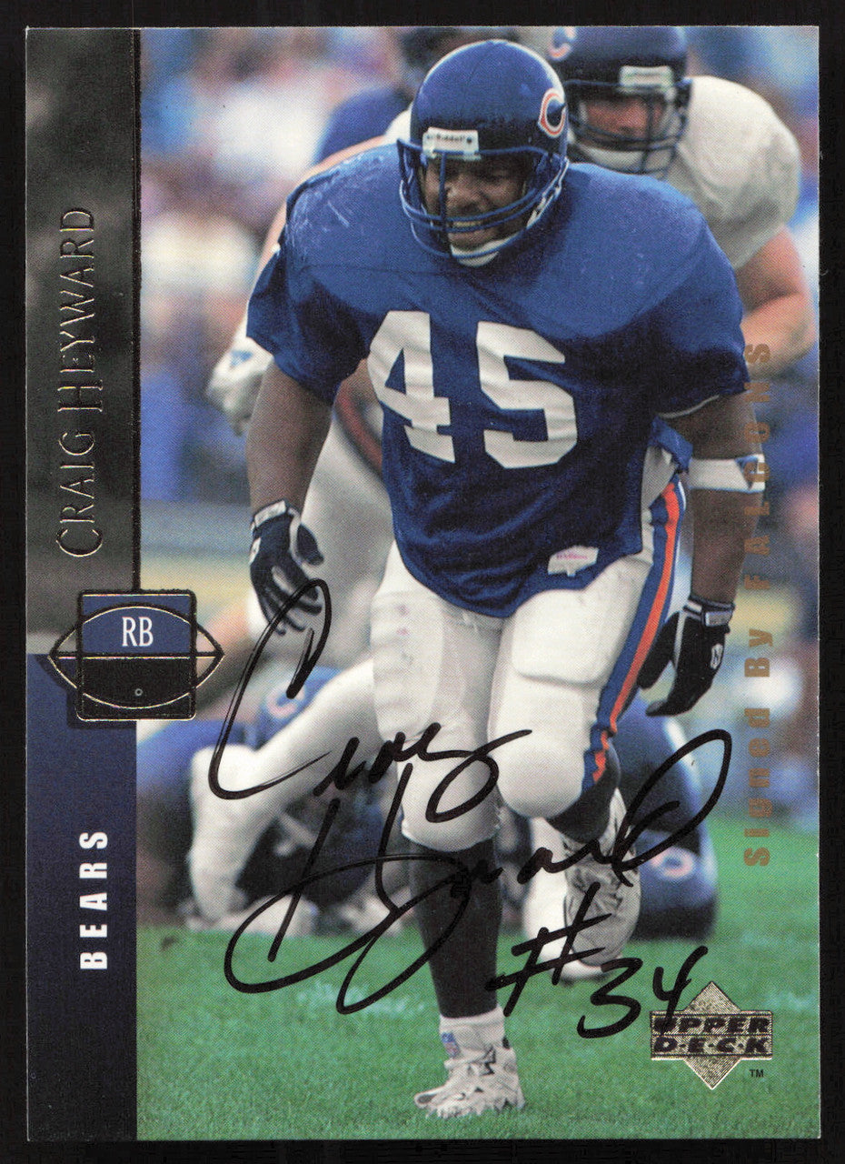 Craig Heyward Autographed 1994 Upper Deck Card #62 Chicago Bears SKU #260226