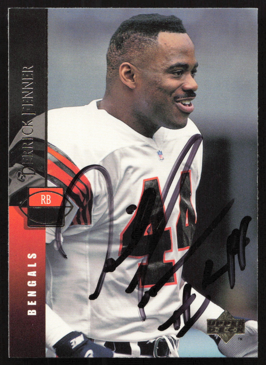 Derrick Fenner Autographed 1994 Upper Deck Card #65 Cincinnati Bengals SKU #260227