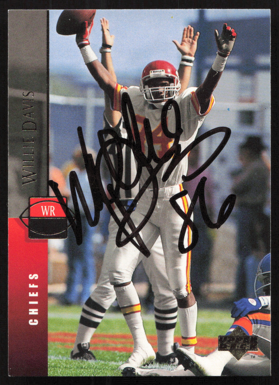 Willie Davis Autographed 1994 Upper Deck Card #180 Kansas City Chiefs SKU #260236