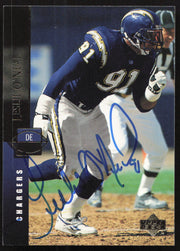 Leslie O'Neal Autographed 1994 Upper Deck Card #174 San Diego Chargers SKU #260240