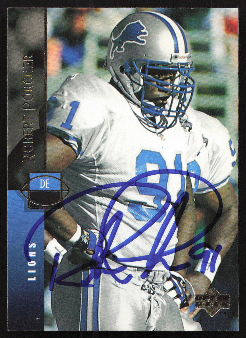 Robert Porcher Autographed 1994 Upper Deck Card #159 Detroit Lions SKU #260243