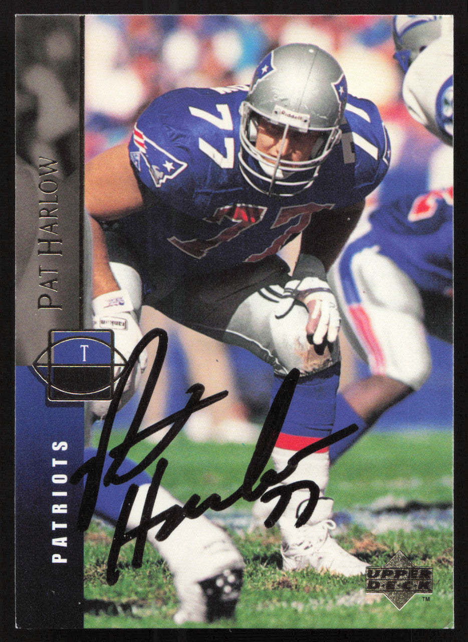 Pat Harlow Autographed 1994 Upper Deck Card #78 New England Patriots SKU #260244