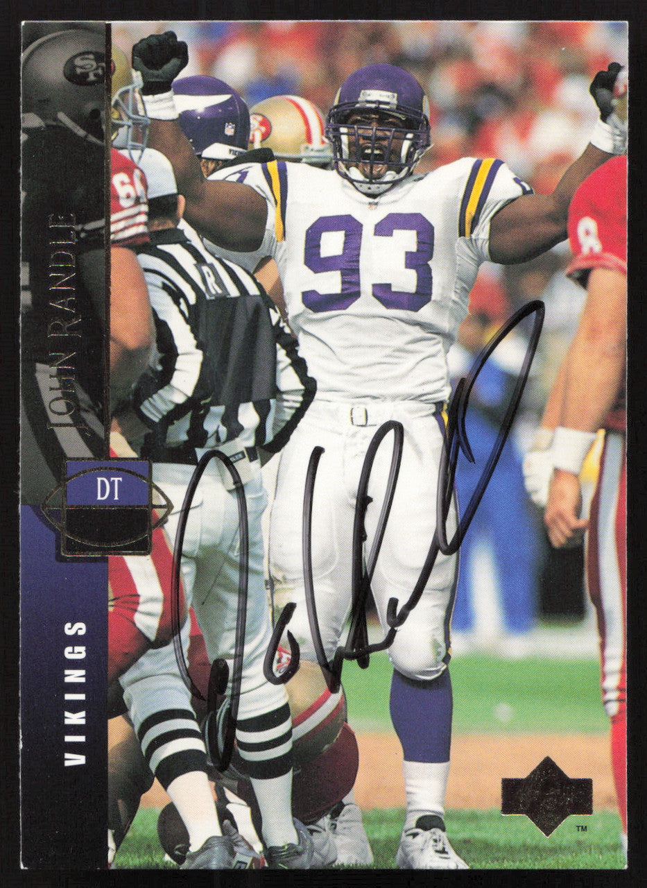 John Randle Autographed 1994 Upper Deck Card #317 Minnesota Vikings SKU #260248