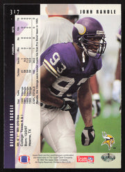 John Randle Autographed 1994 Upper Deck Card #317 Minnesota Vikings SKU #260248
