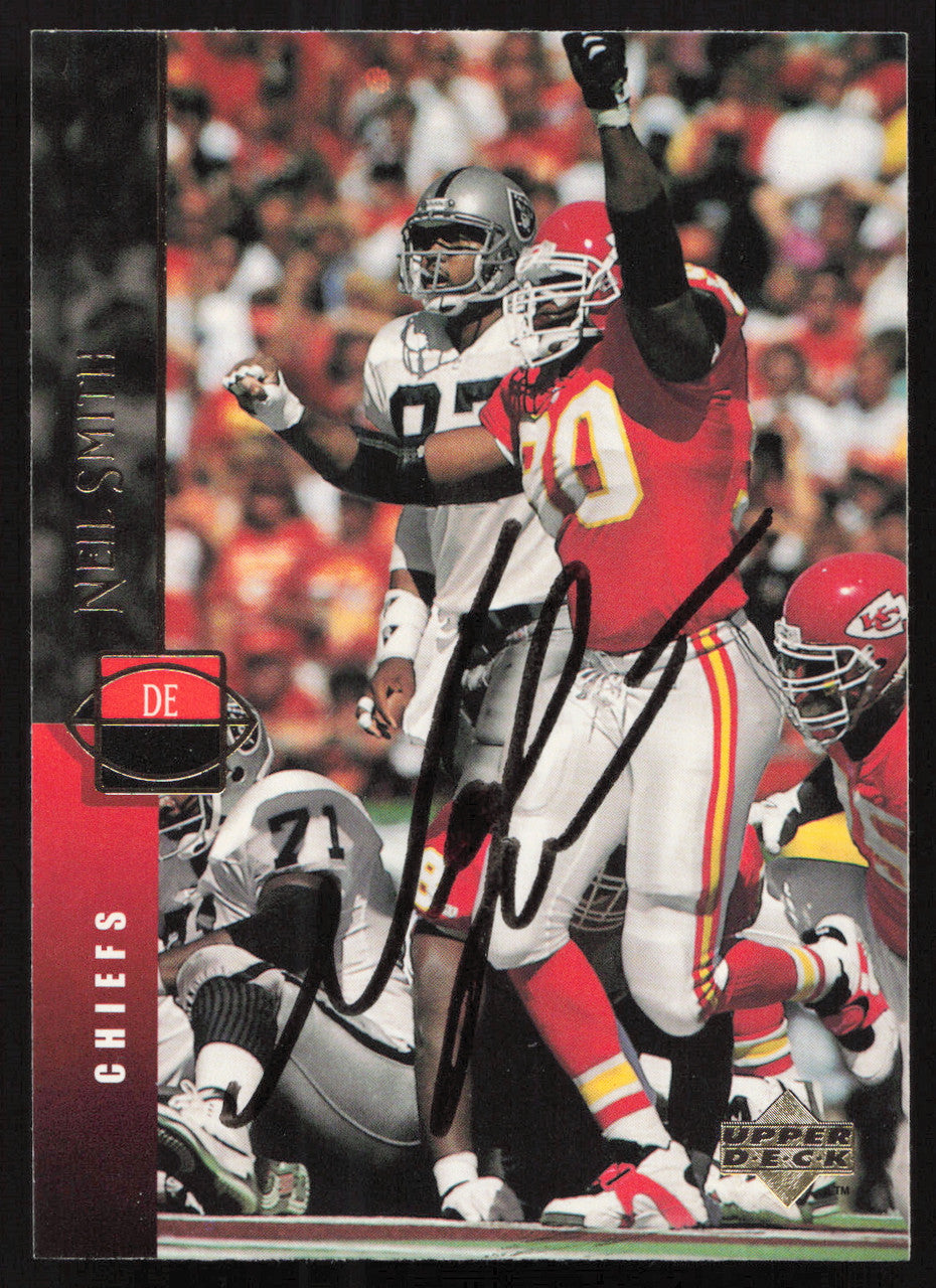 Neil Smith Autographed 1994 Upper Deck Card #283 Kansas City Chiefs SKU #260250