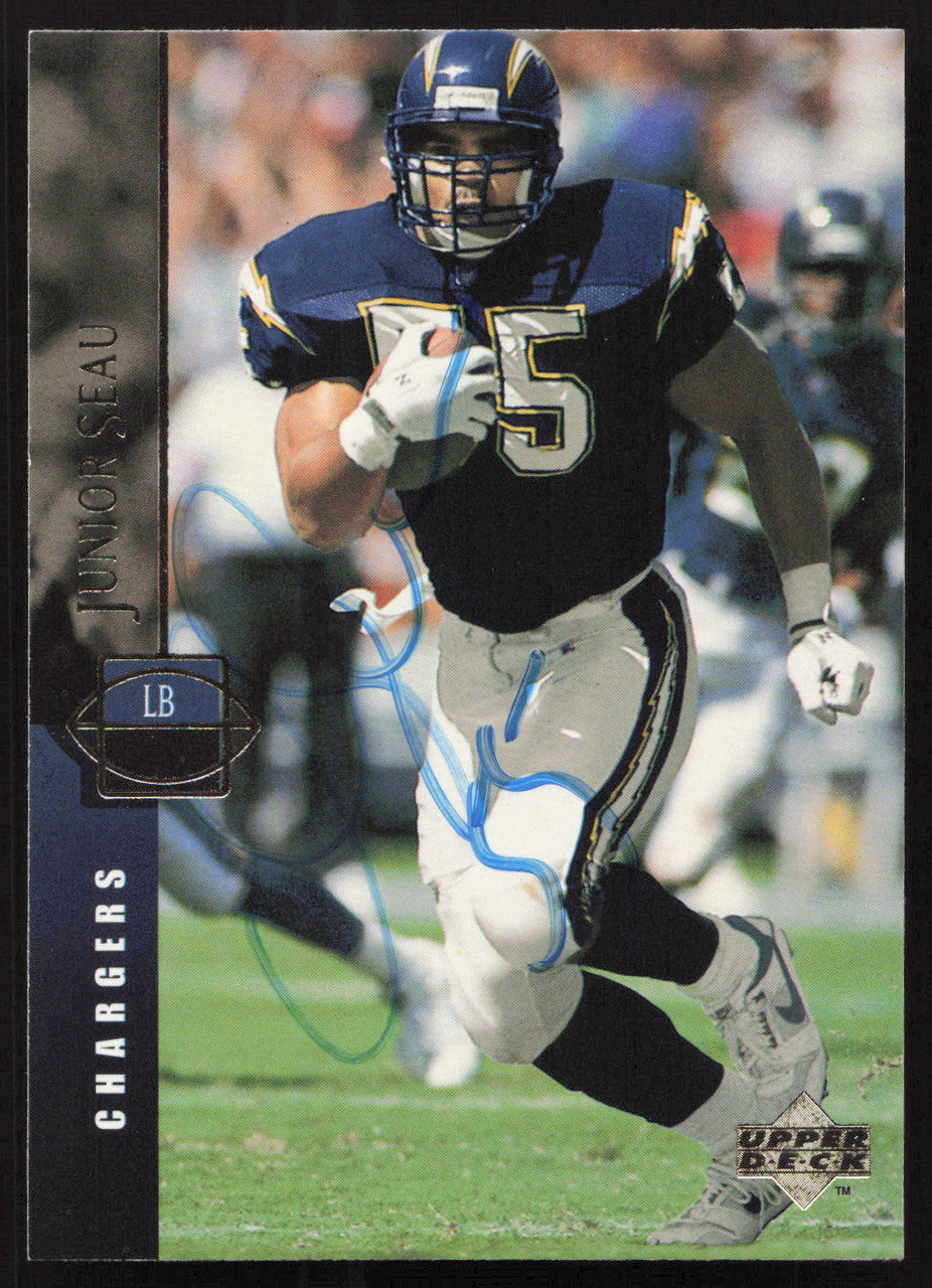 Junior Seau Autographed 1994 Upper Deck Card #234 San Diego Chargers SKU #260258