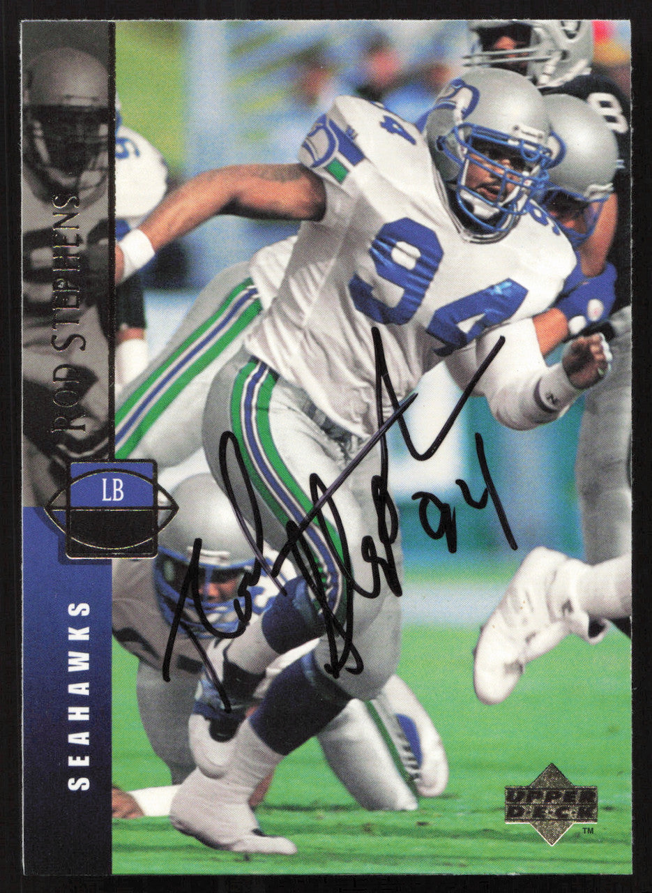 Rod Stephens Autographed 1994 Upper Deck Card #86 Seattle Seahawks SKU #260261