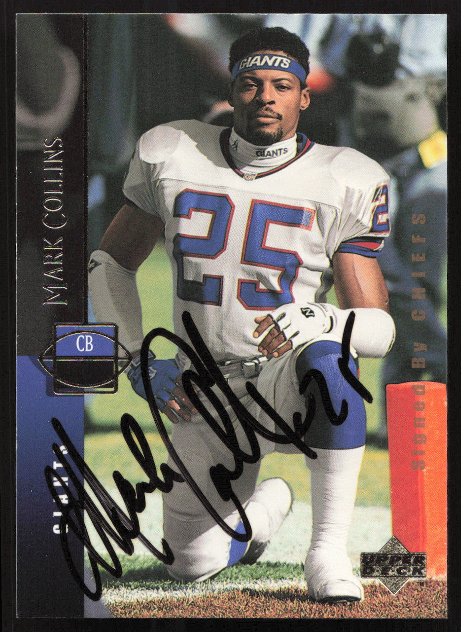 Mark Collins Autographed 1994 Upper Deck Card #113 New York Giants SKU #260262