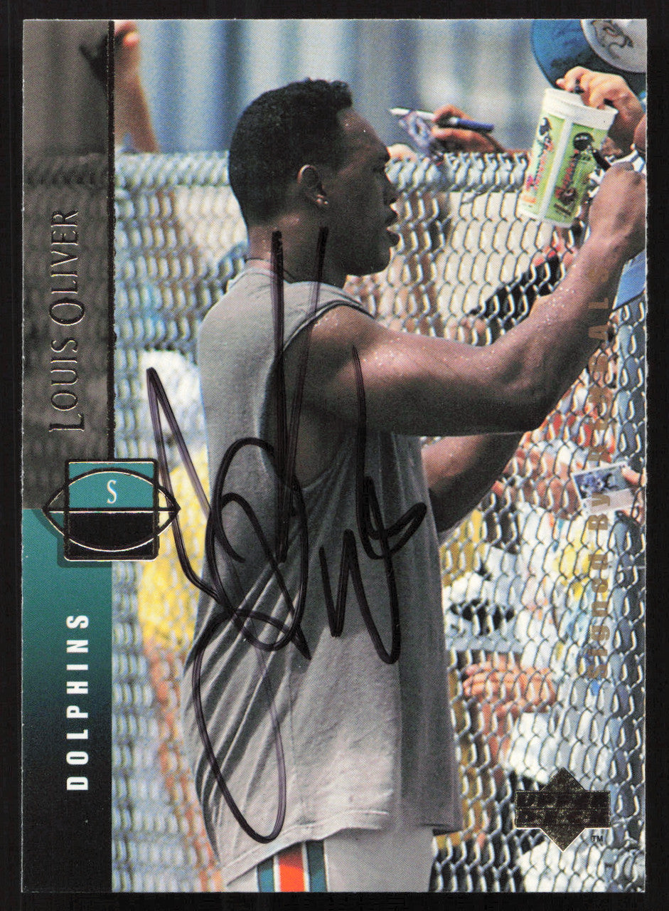 Louis Oliver Autographed 1994 Upper Deck Card #91 Miami Dolphins SKU #260265