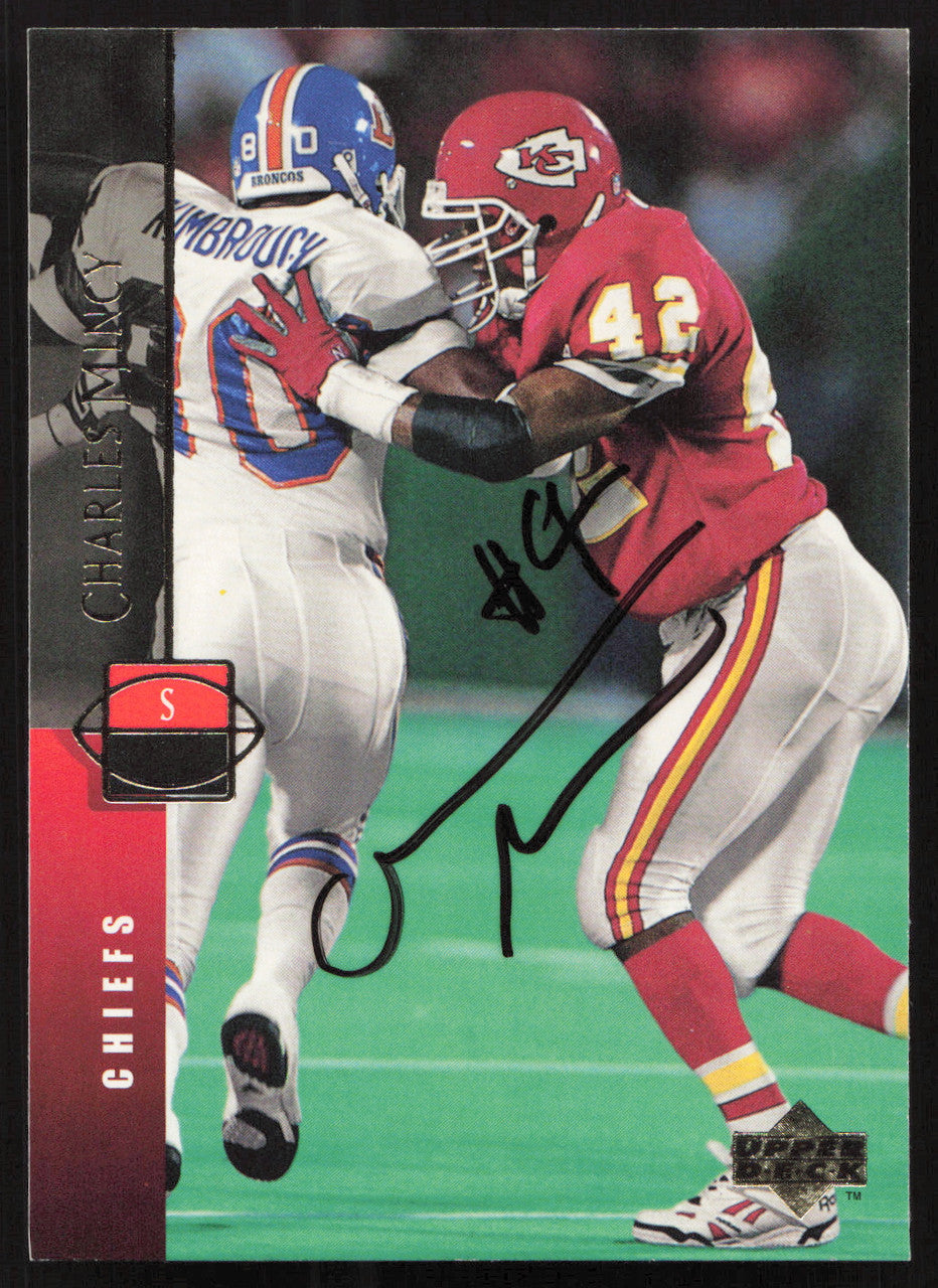 Charles Mincy Autographed 1994 Upper Deck Card #73 Kansas City Chiefs SKU #260269