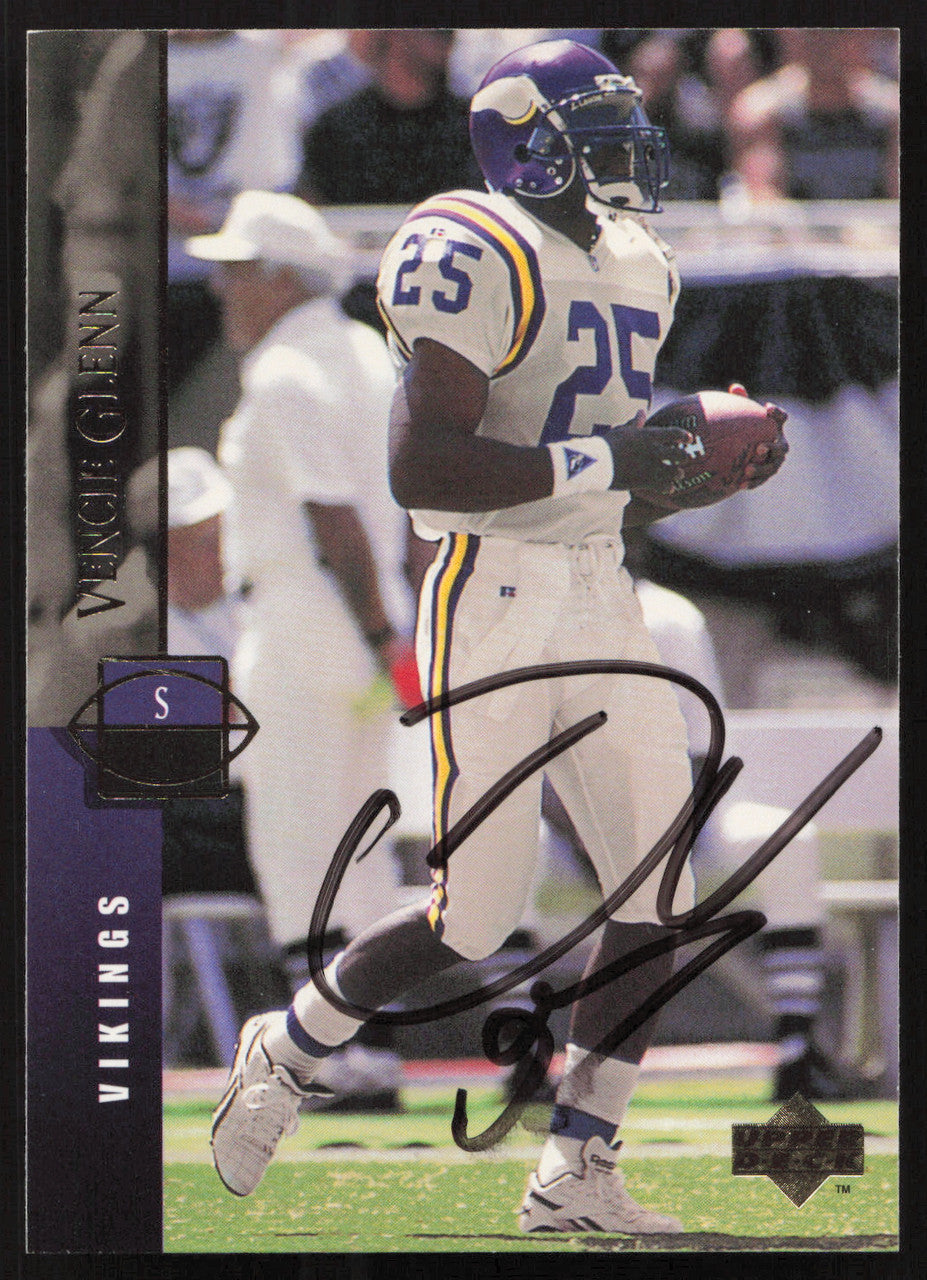 Vencie Glenn Autographed 1994 Upper Deck Card #137 Minnesota Vikings SKU #260271