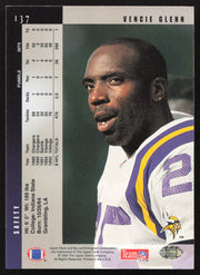 Vencie Glenn Autographed 1994 Upper Deck Card #137 Minnesota Vikings SKU #260271