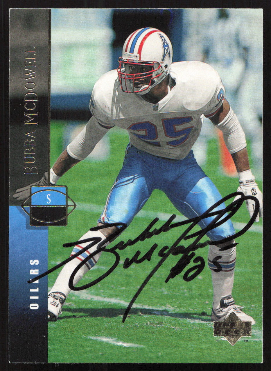 Bubba McDowell Autographed 1994 Upper Deck Card #161 Houston Oilers SKU #260272