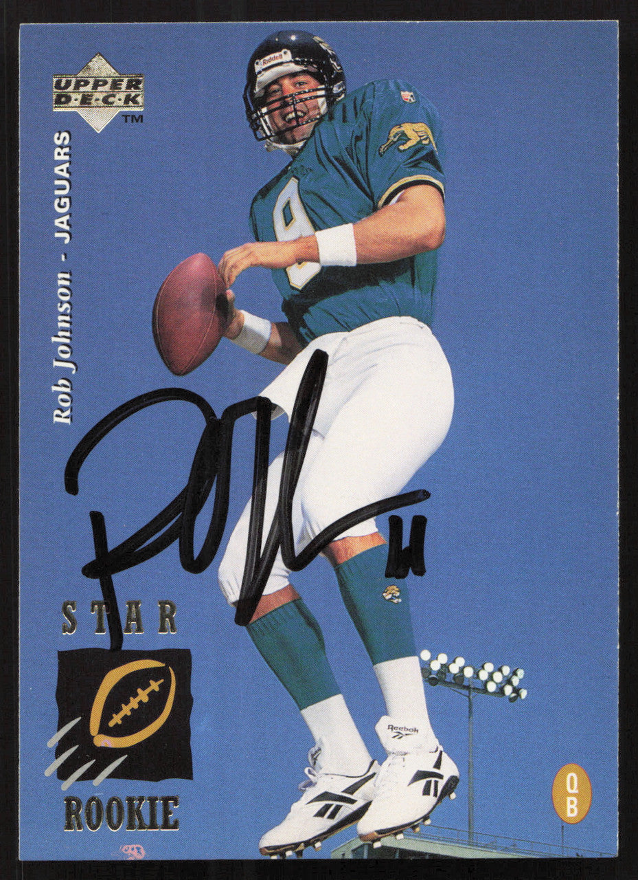 Rob Johnson Autographed 1995 Upper Deck Rookie Card #28 Jacksonville Jaguars SKU #260278