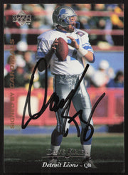 Dave Krieg Autographed 1995 Upper Deck Card #234 Detroit Lions SKU #260279