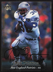 Leroy Thompson Autographed 1995 Upper Deck Card #272 New England Patriots SKU #260289