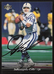 Jim Harbaugh Autographed 1995 Upper Deck Card #242 Indianapolis Colts SKU #260290