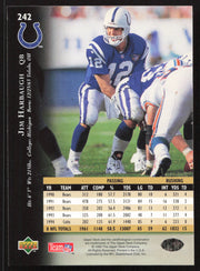 Jim Harbaugh Autographed 1995 Upper Deck Card #242 Indianapolis Colts SKU #260290