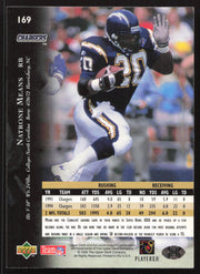 Natrone Means Autographed 1995 Upper Deck Card #169 San Diego Chargers SKU #260291