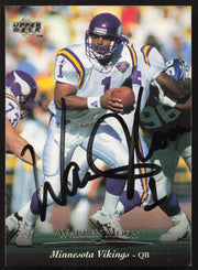 Warren Moon Autographed 1995 Upper Deck Card #148 Minnesota Vikings SKU #260292