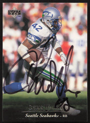 Chris Warren Autographed 1995 Upper Deck Card #114 Seattle Seahawks SKU #260293